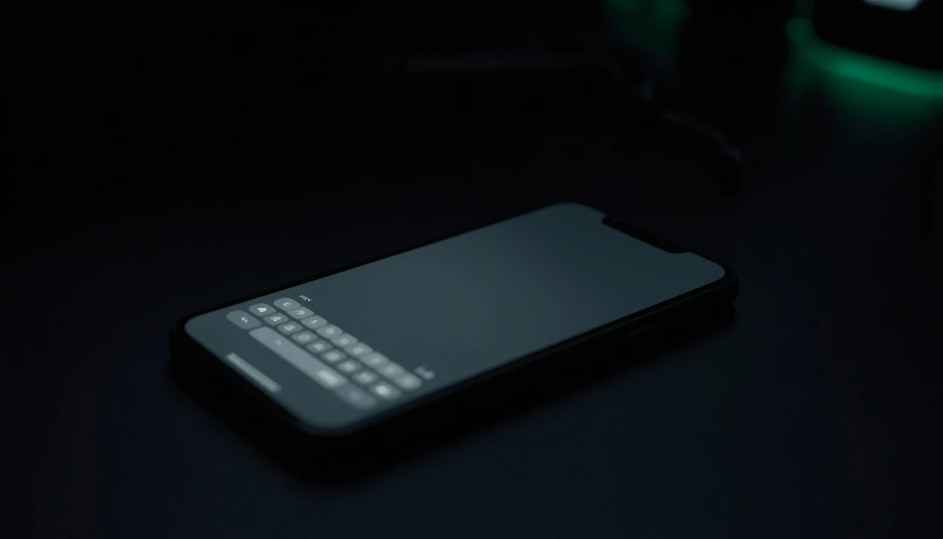 An iPhone displaying a solid gray screen to reveal OLED burn-in patterns