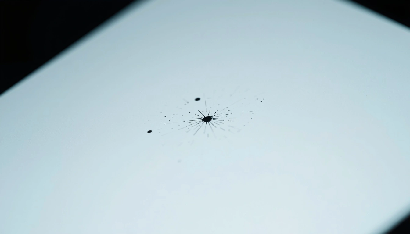 A single dead pixel visible on a white iPhone screen